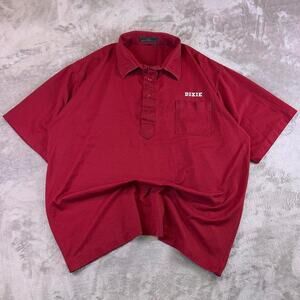 Vintage 90s Sahara Made in USA Red Dixie State Polo Shirt XL